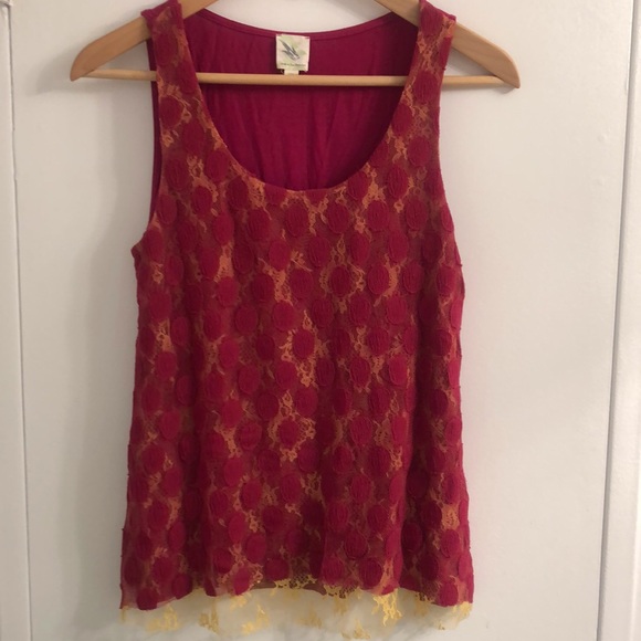 ☀️ Anthropologie Lace Tank - Picture 1 of 6